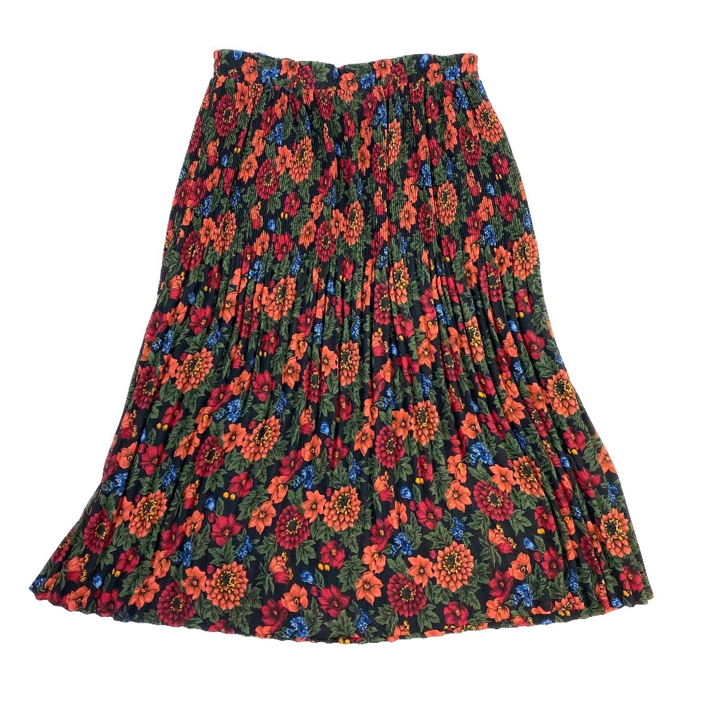 INDIAN SUMMER Pleated Chiffon Floral Skirt